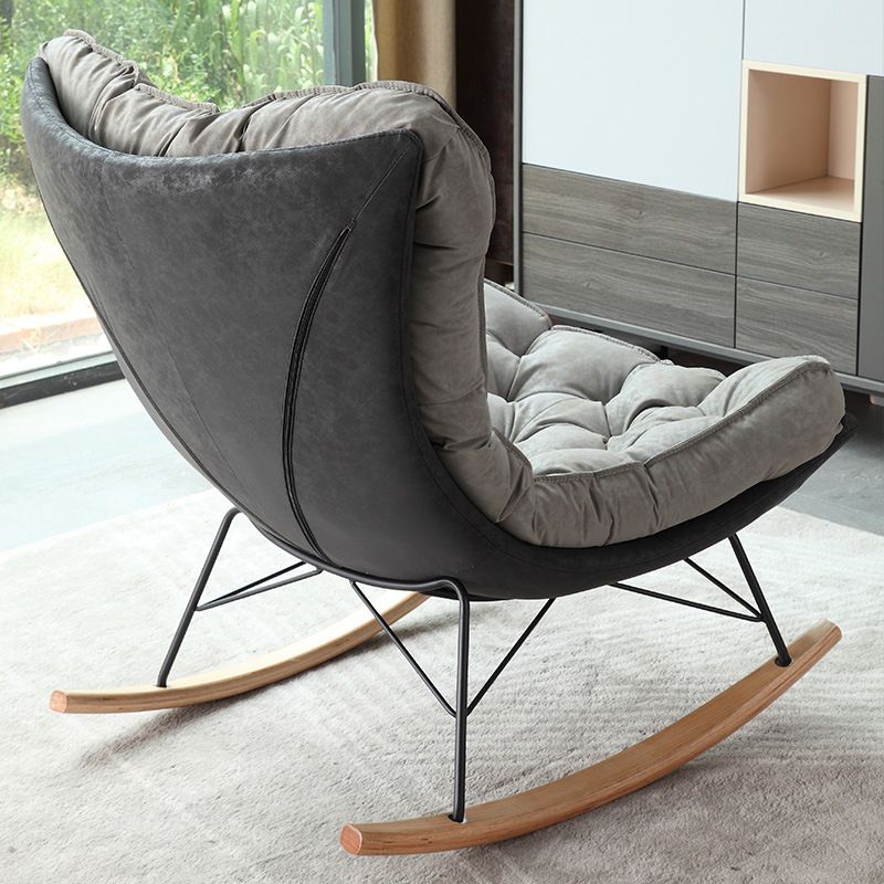 Contemporary Single Sofa Rocking Chair Lazy Rocking Chair for Living Room and Bedroom