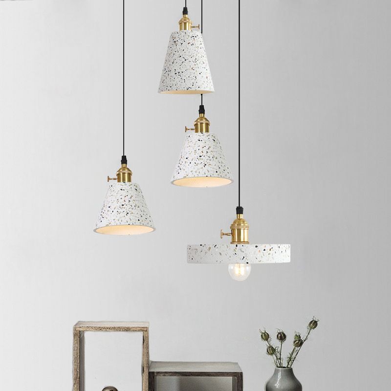 Éclairage de pendentif de ciment à tête simple simple contemporain pour salle d'étude de bar