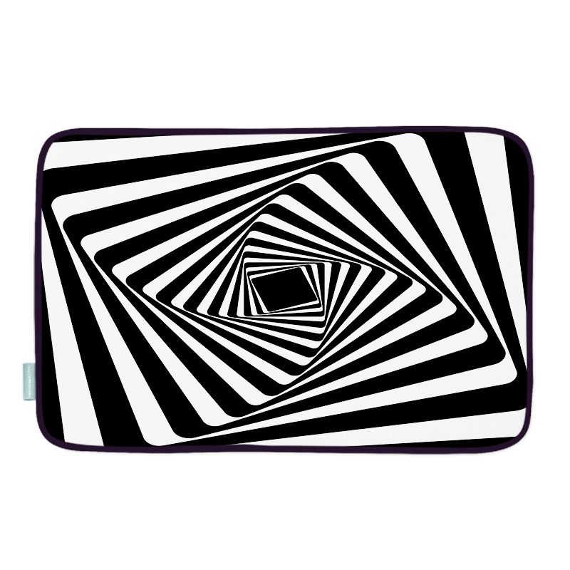 Creative Geometry Rug Rectangle Shape Stain Resistant Shape Rug for Home Decor