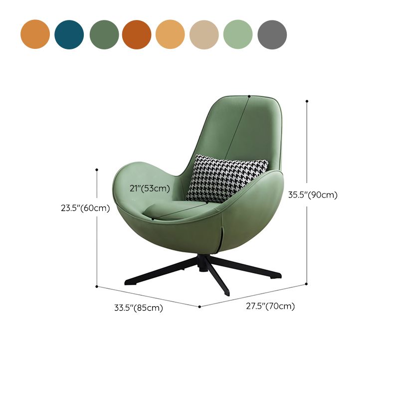 Fixed Back Lounge Chair Water Resistant Ottoman Set with Metal Legs