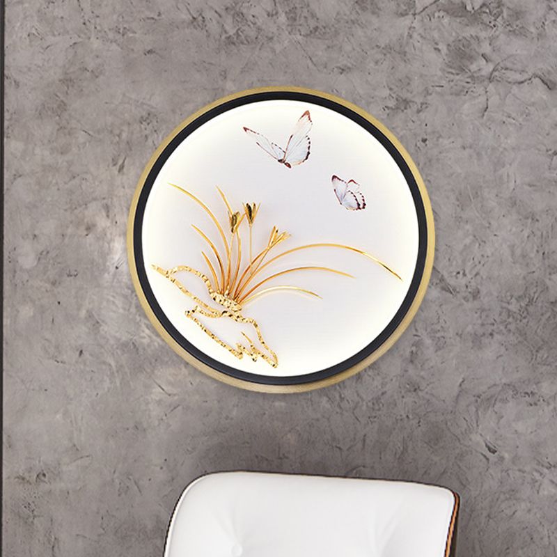 Lampe murale métallique murale métallique malenure métallique en forme d'or / rectangle.