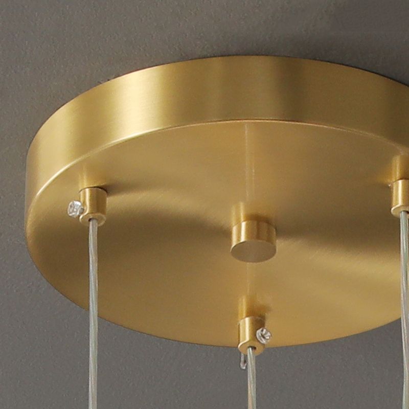 Minimalist Flower Shaped Shade Hanging Lamp, Art Deco Acrylic Shade Hanging Light for Bedroom