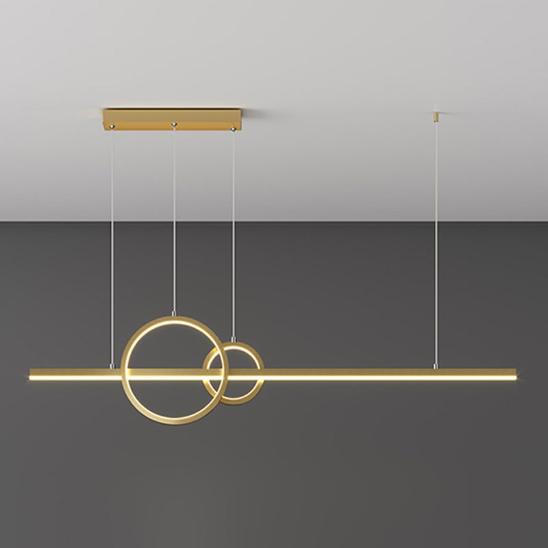 Contemporary Island Light Geometric Metal 3 Light Island Lights in Black