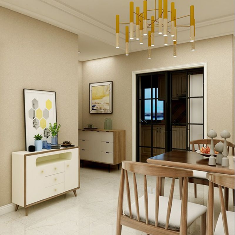 Wallpaper Roll Solid-Colored Pattern Pastel Color Modern Non-Woven Material Wall Decor