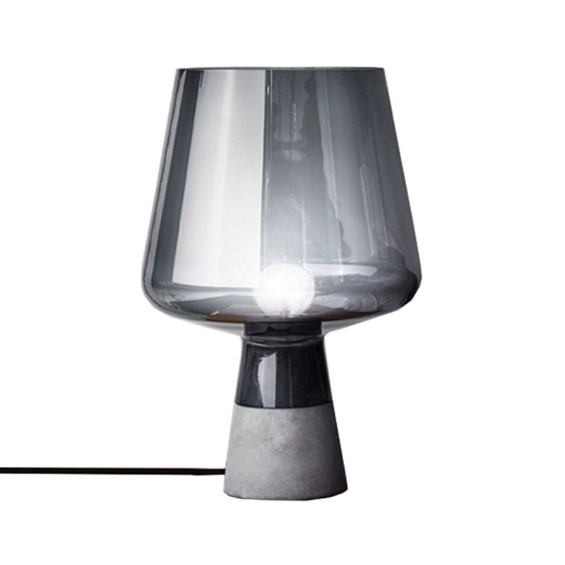 Una bombilla Lámpara de mesa contemporánea Descripción transparente Decoración del dormitorio Noche de dormitorio