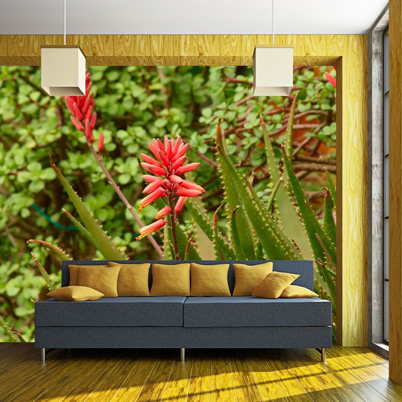 Simple Plant Wall Mural Decal for Bedroom Decoration, Moisture Resistant