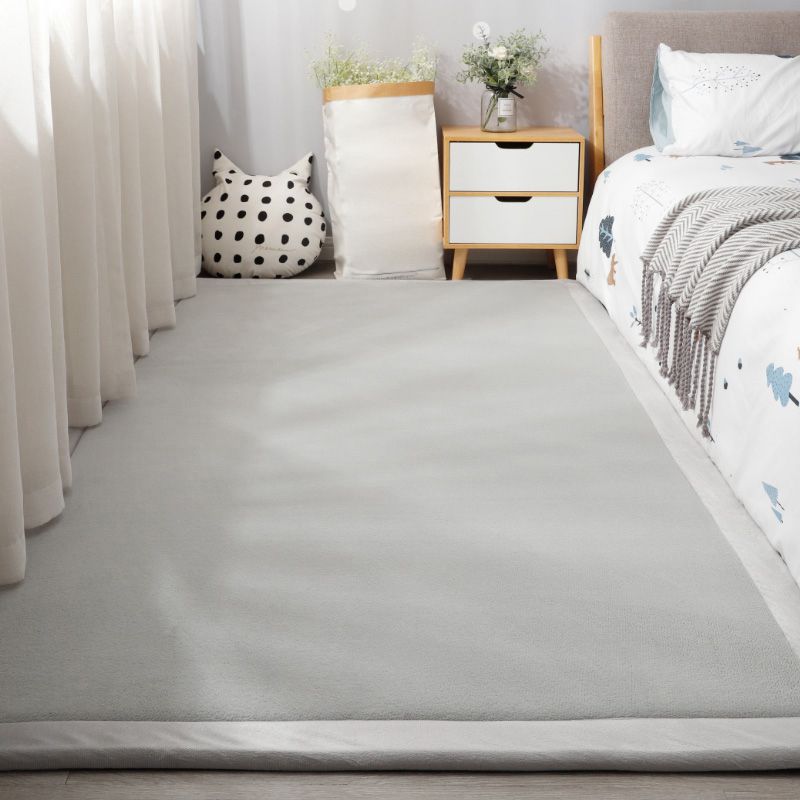 Minimal Plain Rug Multi-Color Synthetics Carpet Pet Friendly Machine Washable Non-Slip Backing Rug for Bedside