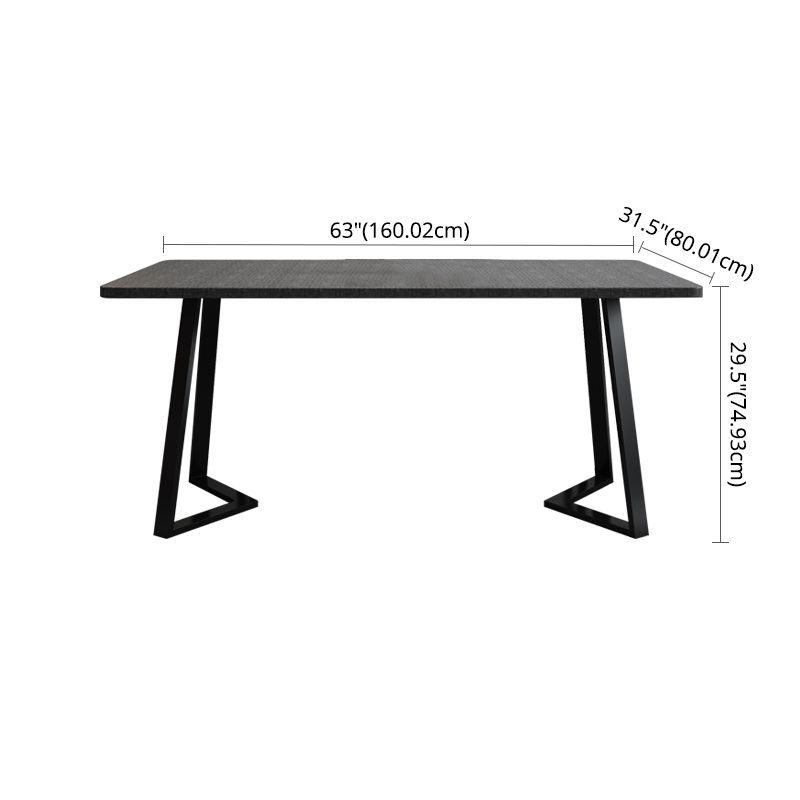 Modern Style Traditional Height Dining Set with Rectangle Shape Table and Double Pedestal Base