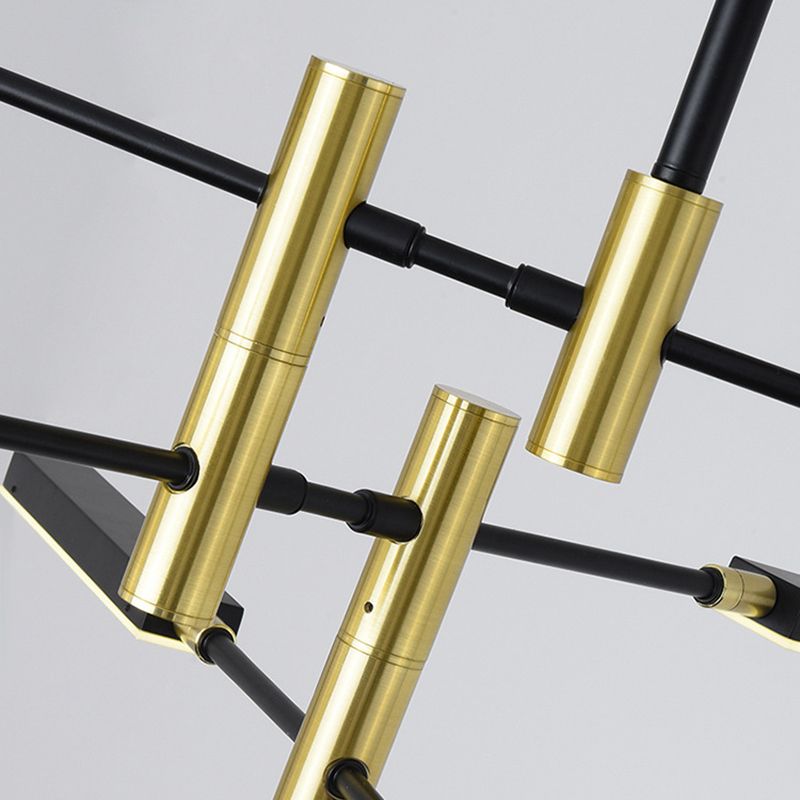 Postmodern metalen multi-tier kroonluchter verlichtingsarmatuur LED kroonluchter hanger voor zitkamer