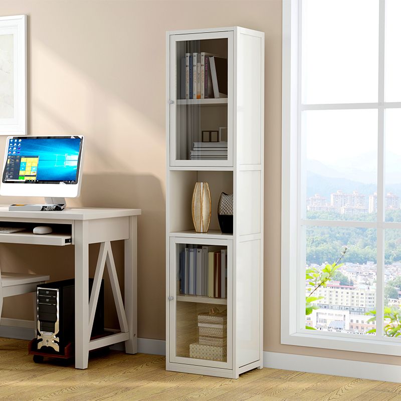 Scandinavian Style Bookshelf Engineer Wood with Door Bookcase for Office