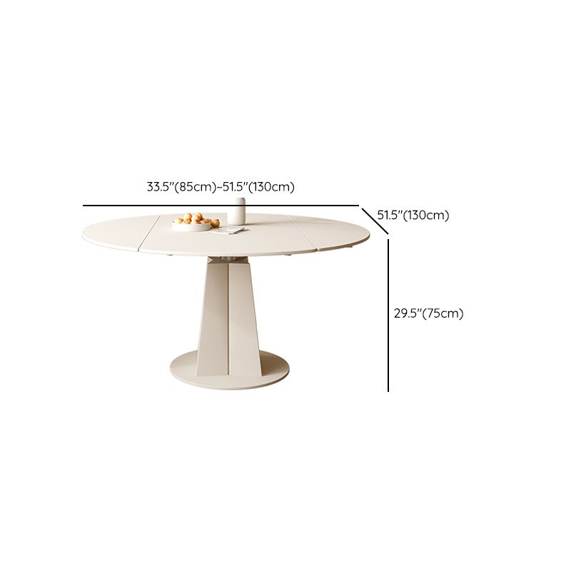 Contemporary 1/2/4/5/7 Pieces Furniture Round Stone Dining Set in White