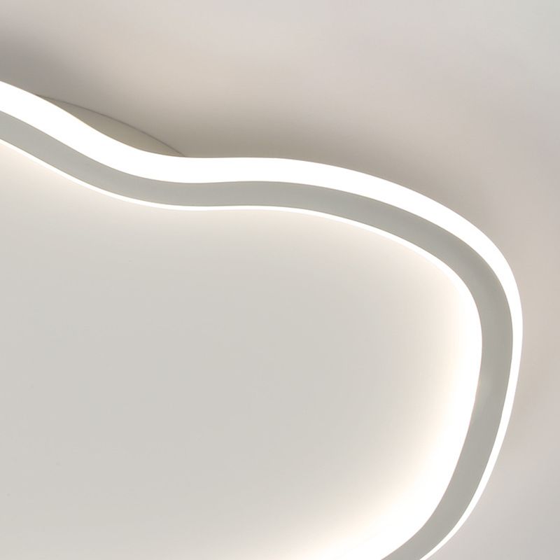 Modern Minimalist LED Ceiling Fixture Wrought Iron Cloud Flush Mount with Acrylic Shade