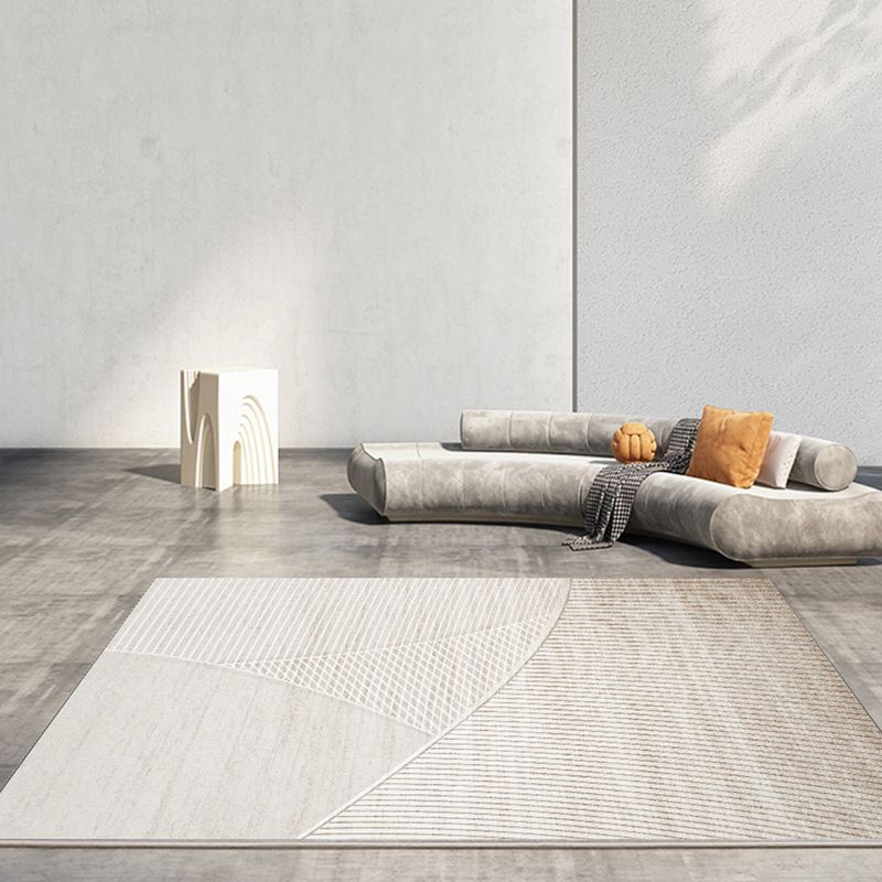 Grau hellfarbener Teppich abstrakter Muster Polyester Fläche Teppich Anti-Schlupf-Fläche Teppich für Raum
