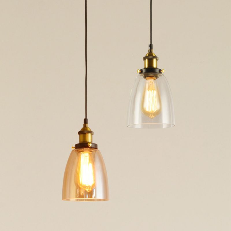 Dachbodenstil Schattierter Anhänger Beleuchtung Fixierglas Hanging Leuchte für Esszimmer