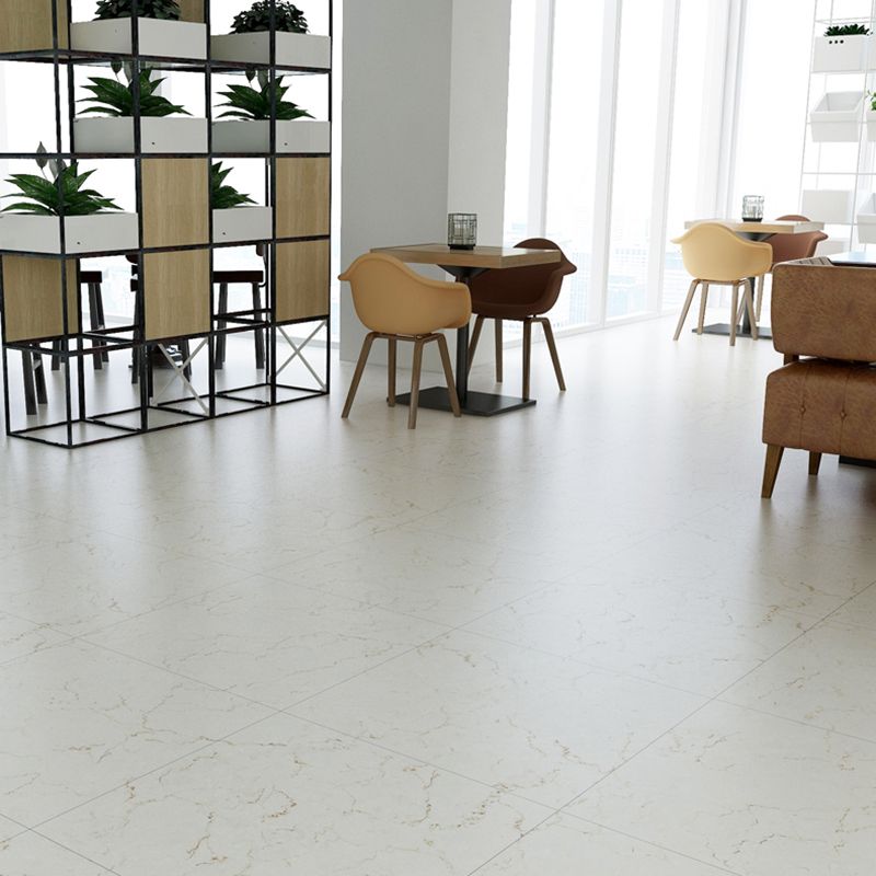 Peel and Stick PVC Flooring Low Gloss Imitation Marble Waterproof Square Vinyl Flooring