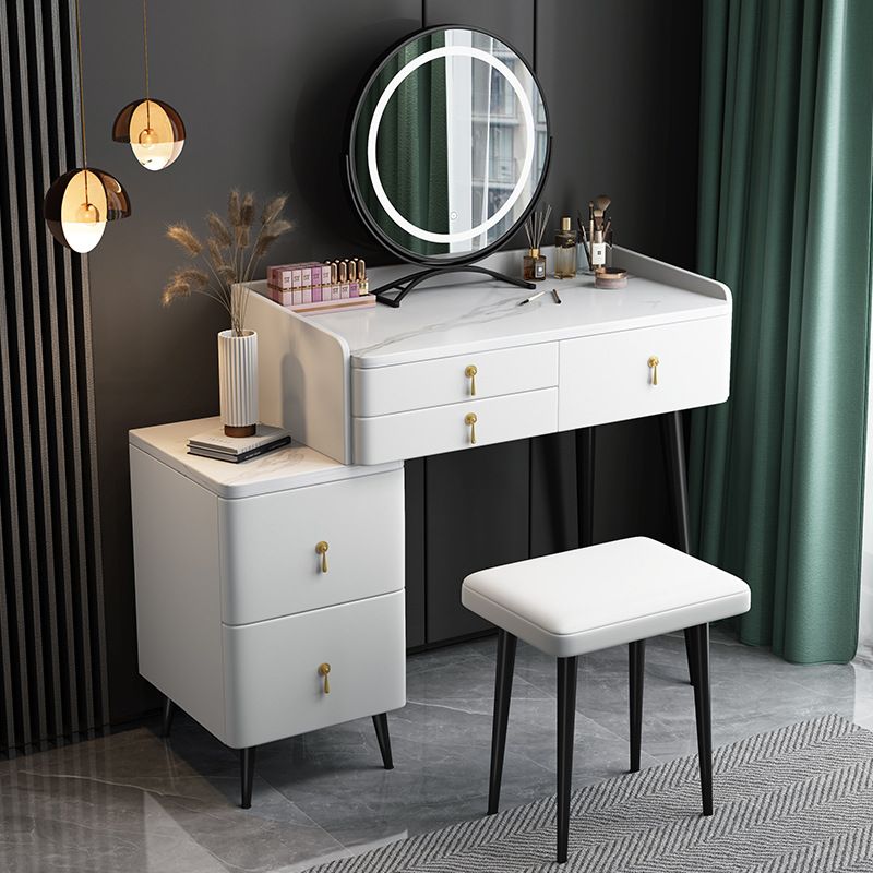 Bedroom Make-up Vanity 31.50" High Modern Dressing Table with 5 Drawers