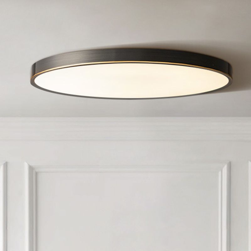 Round 1-Light Flush Mount Ceiling Light Modern Style Acrylic Led Flush Mount