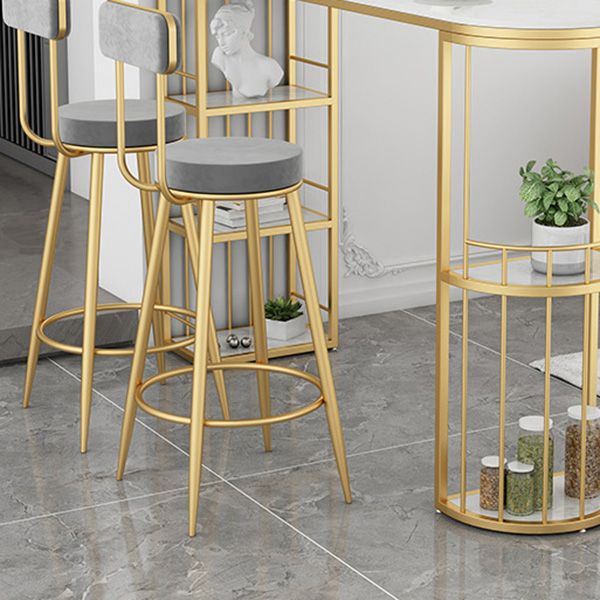 Scandinavian Round Counter & Bar Stool Upholstered Bar Stools for Living Room