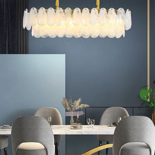 10 Light Gem Island Lights Modern Pendant Lighting Glass en Metal Island Lamps in Gold
