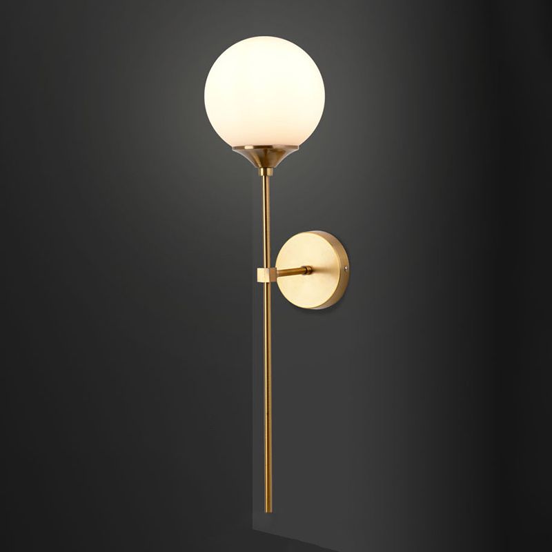 Luci di applique a sfera di vetro MODERNA MODERNA 1 Fissature di illuminazione a parete