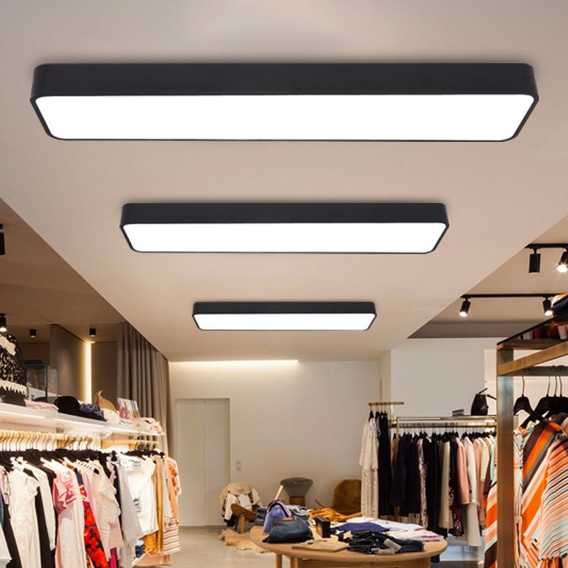 Rectangle Box Flush Mount Lights Modern Minimalist Style Acrylic Flush Light