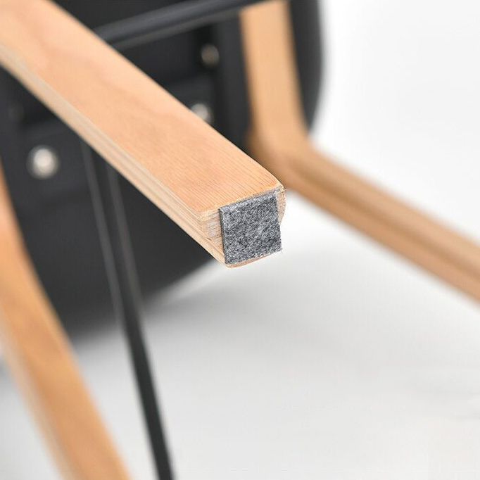 Nordic Plastic Bar-stool Bucket Seat Counter Bar Stool with Wood Legs