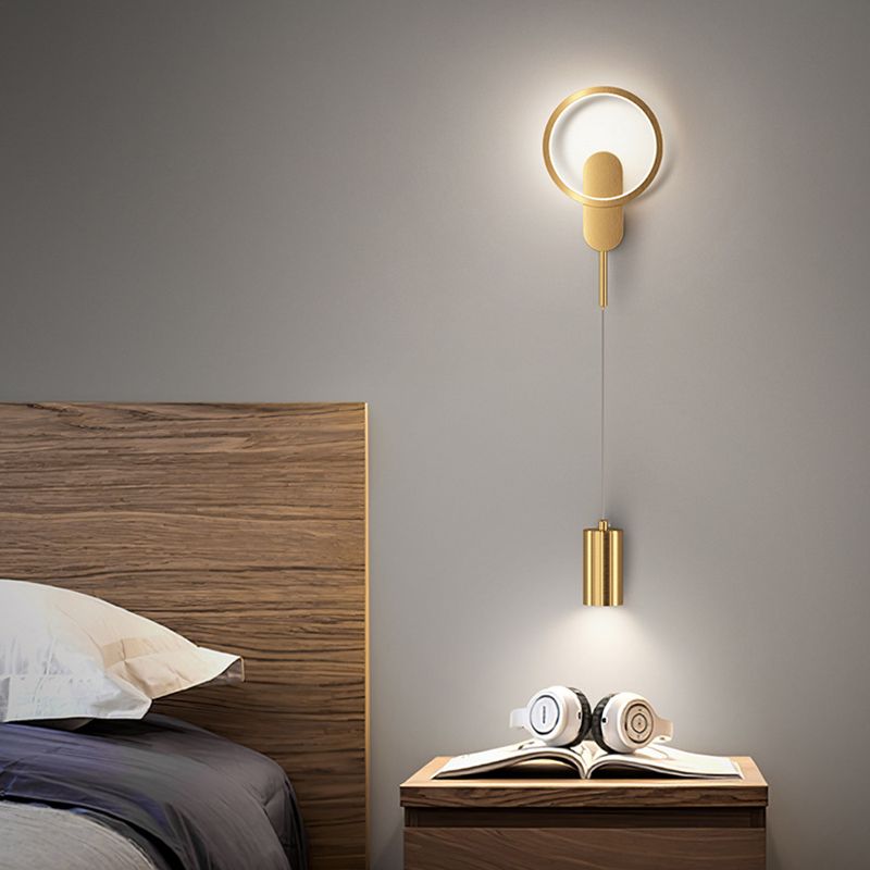 Metal Geometric Wall Sconce Lights Modern 2 Lights Wall Lighting Fixtures
