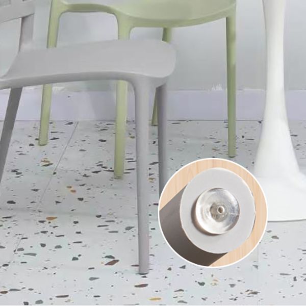 Plastic Armless Dining Chairs Scandinavian Style Home Dining Side Chair