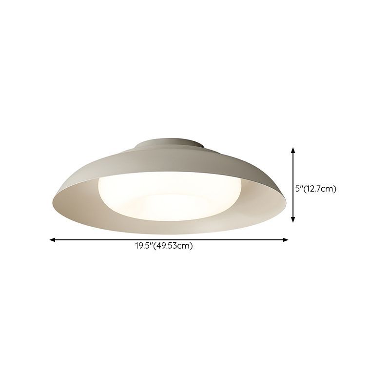 Contemporary Metallic LED Ceiling Light Simple Flush Mount Light Fixture for Bedroom