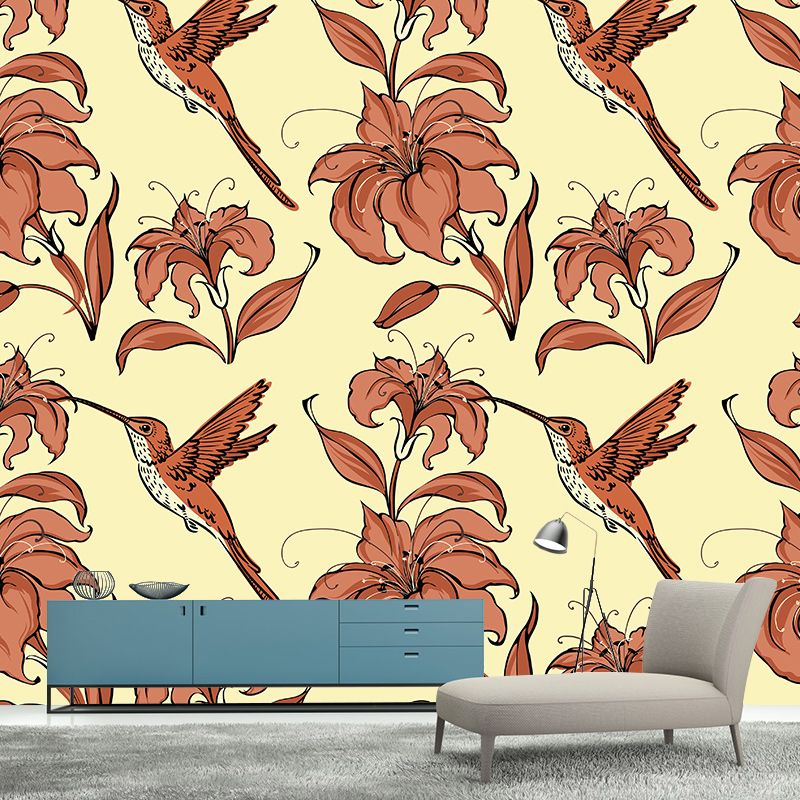 Illustration Environment Friendly Mural Wallpaper Flower Painting Living Room Wall Mural