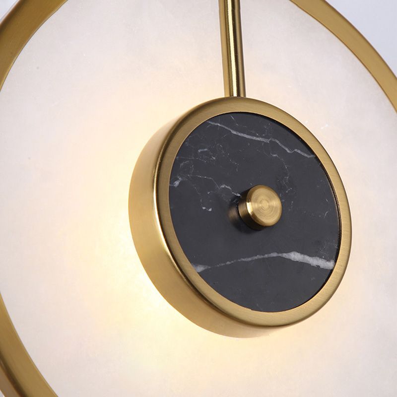 Lampada montata a parete circolare Postmoderna Simplicity Stone Wall Mount Lampada per soggiorno