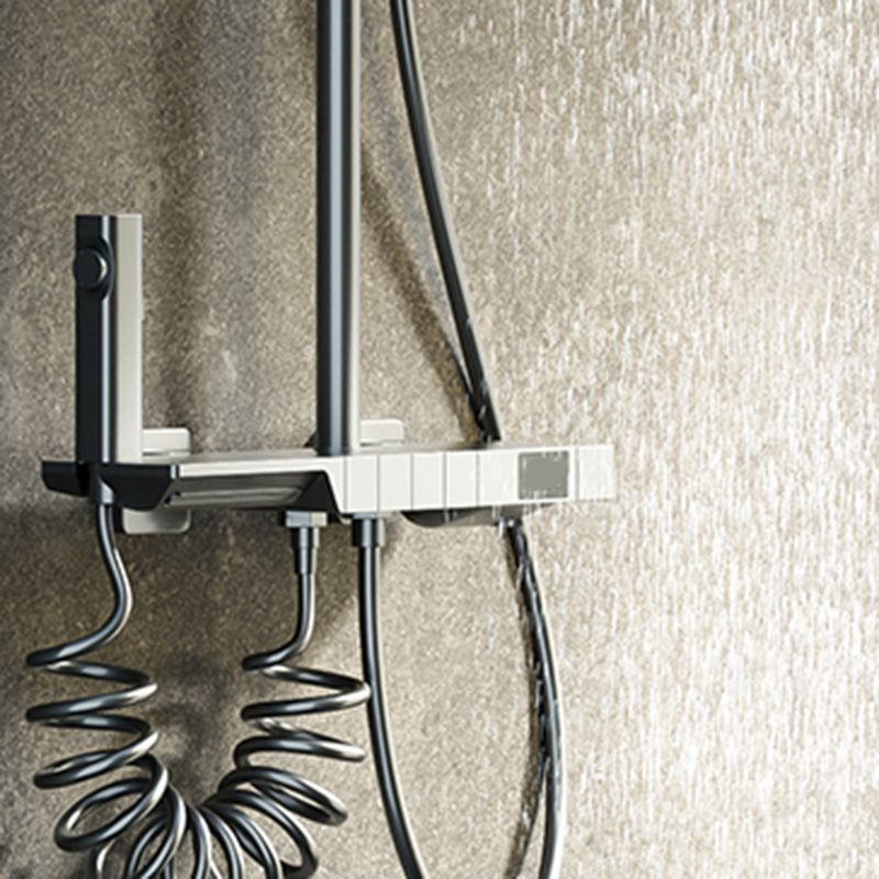 Modern Shower System Slide Bar Adjustable Shower Head Wall Mounted Shower Set