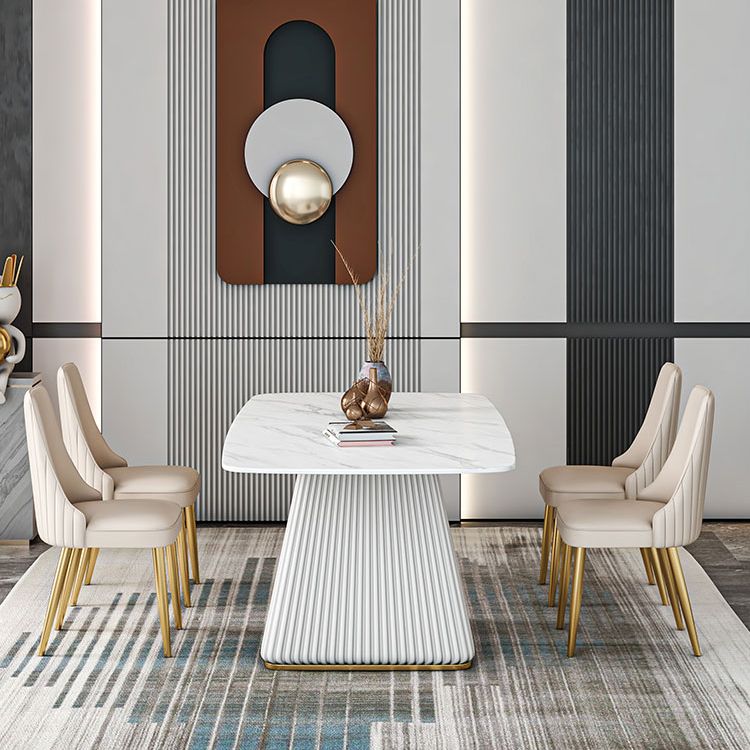 Glam 1/2/5/7 Pieces Dining Set Sintered Stone Dining Furniture for Home Use