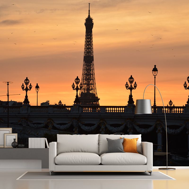 Famous Eiffel Tower Mural Wallpaper for Living Room Decor, Made to Measure