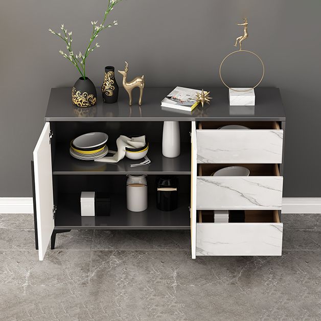 Engineered Wood Contemporary Sideboard Cabinet Dining Room Sideboard