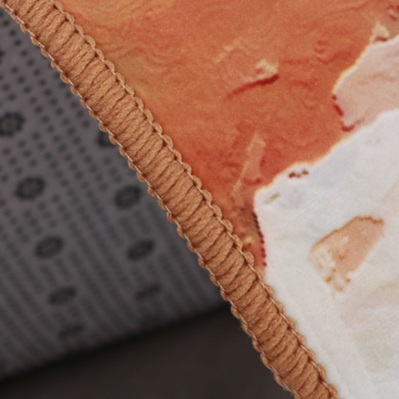 Round Color Mixed Home Decoration Carpet Modern Ink Traces Area Rug Polyester with Easy Care Rug