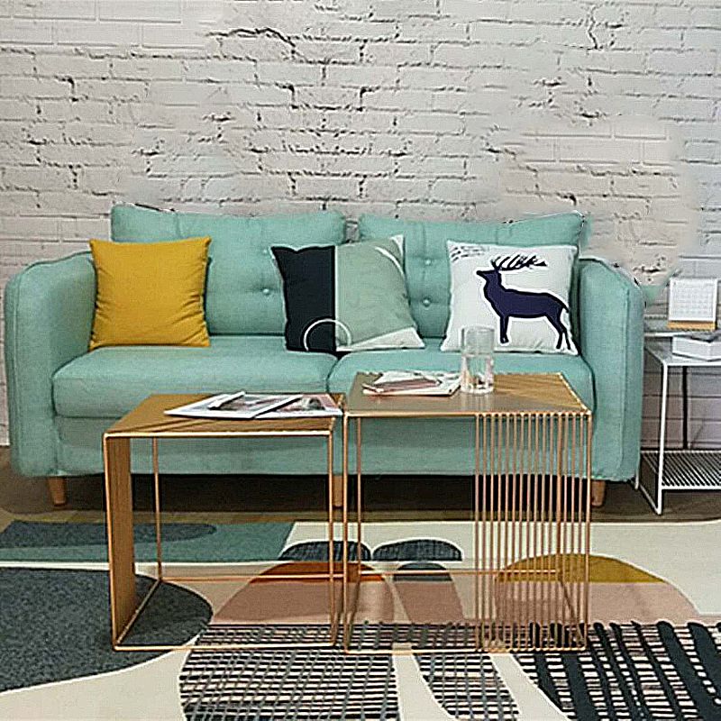 Metal Square Coffee Table Mid Century Simple Frame Cocktail Table