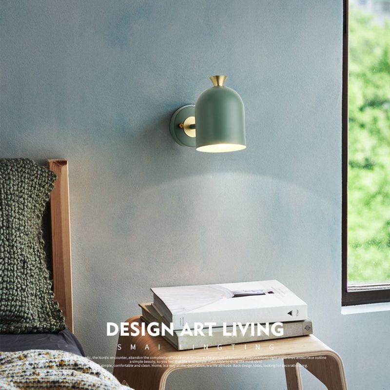 Metal Dome Shape Wall Light Modern Style 1 Light Wall Light Sconce