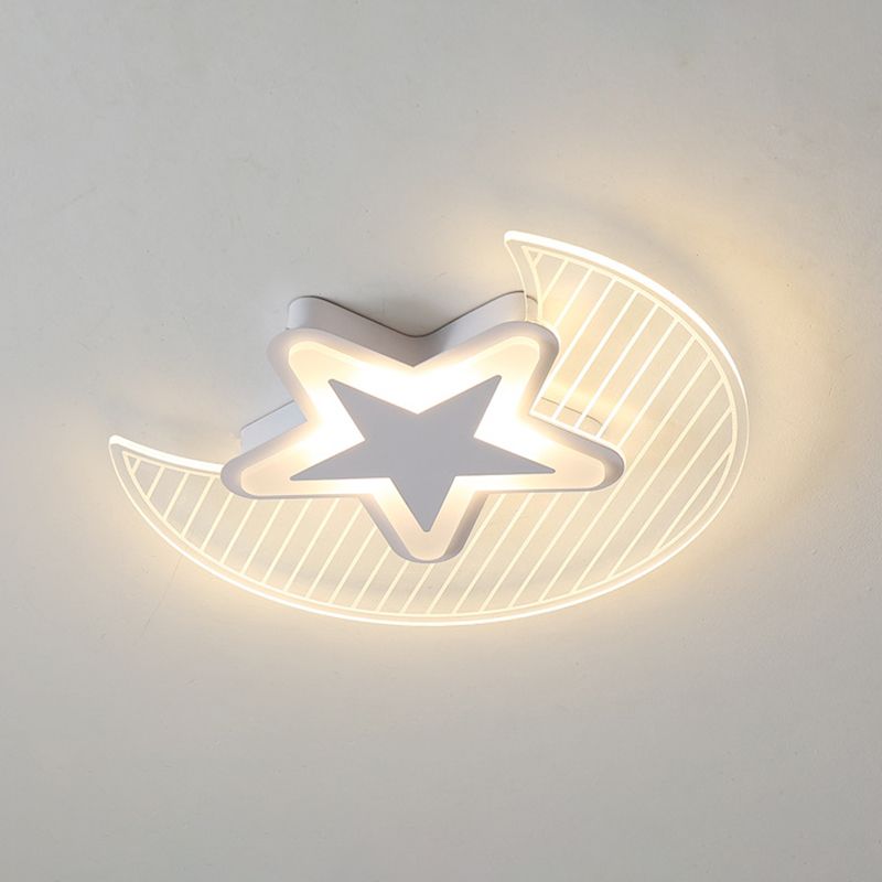 Moon And Star Flush Mount Ceiling Licht Moderne Acryl Deckenleuchte für Schlafzimmer
