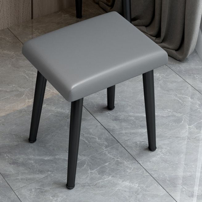 Contemporary Vanity Stone Top Makeup Dressing Table in Black