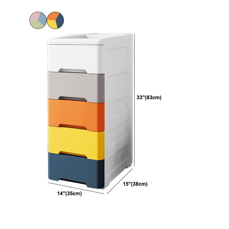 Contemporary Storage Cabinet Plastic Wardrobe Armoire with Drawer