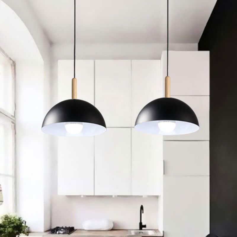 Dome Esszimmer Down Lighting Anhänger Metal Moderne Stil Anhänger Beleuchtung