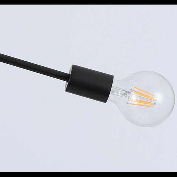 Minimalistischer Kronleuchter postmoderner Stil Open Lampe Design Geometrische Linien Gerade Stange hängen Licht