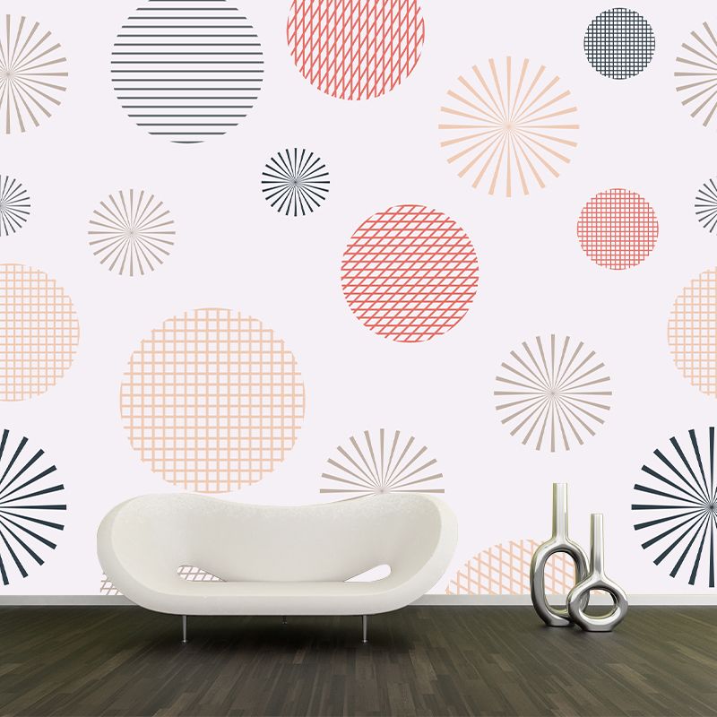Geometric Pattern Mural Wallpaper Environment Friendly Living Room Wall Mural