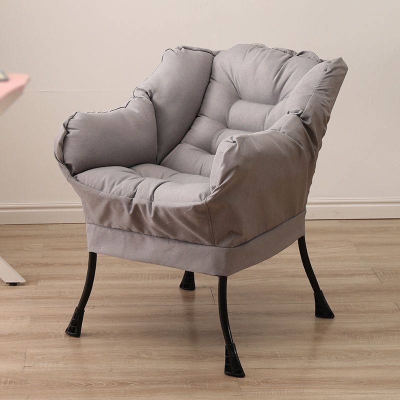 29.53"L x 27.56"W x 37.4"H Modern Sewn Pillow Back Sloped Arms Chair