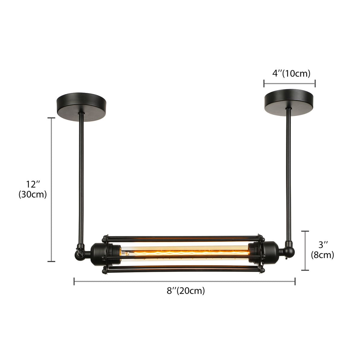 1 luminaire suspendu en fer léger