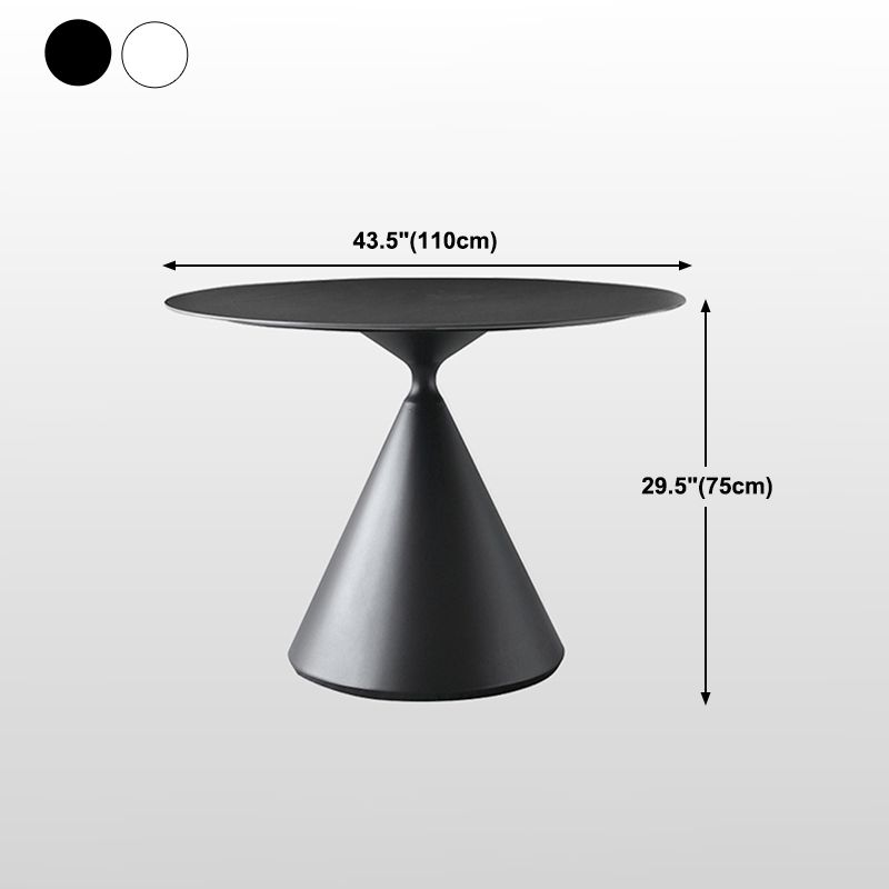 Metal Modern Round Dining Table Sintered Stone Table for Dining Room