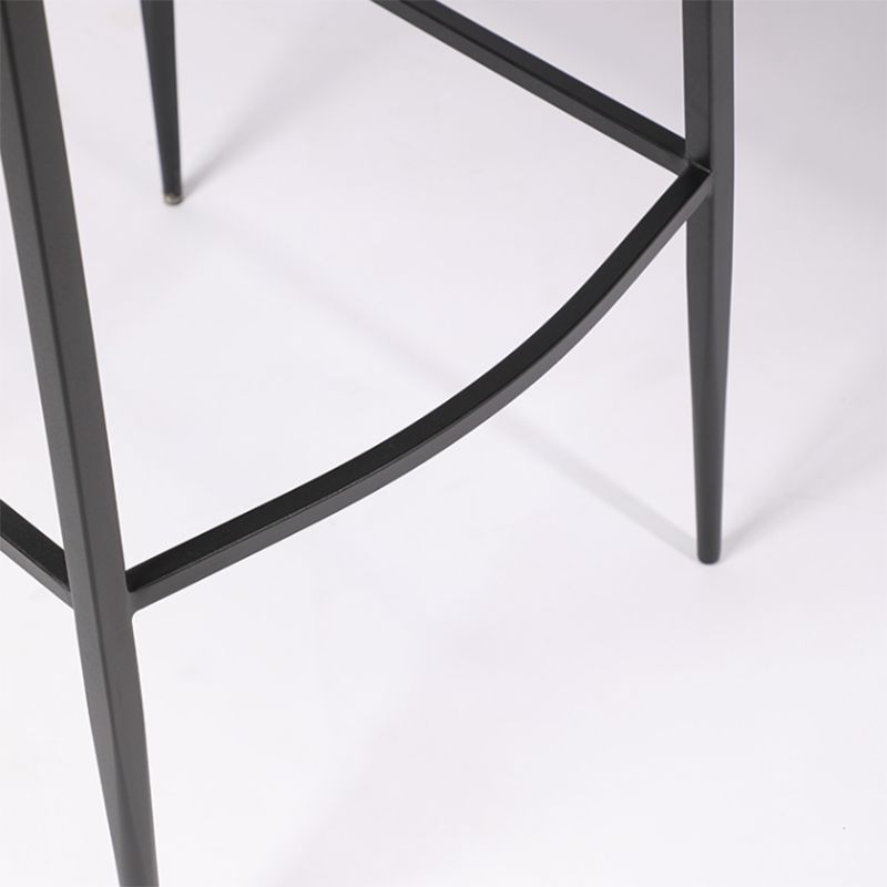 Modern Backrest Bar Stool Leather Counter Stool for Living Room