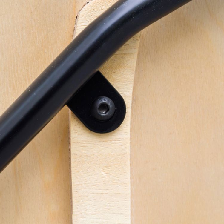 Magasin de thé au lait moderne, chaise latérale à dossier ouvert, chaise de salle à manger en bois avec pieds noirs