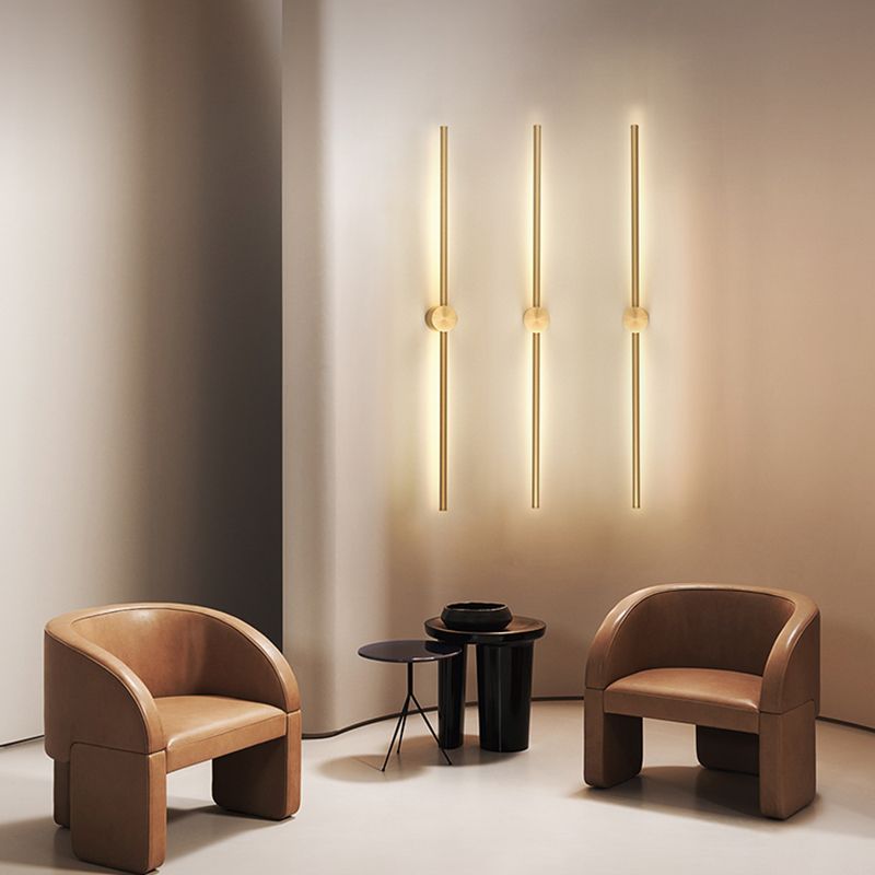 Linear Metal Sconce Light Fixture Minimalist LED Wall Lighting Fixture